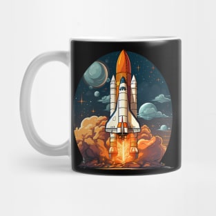 AI Generated Rocketship Mug